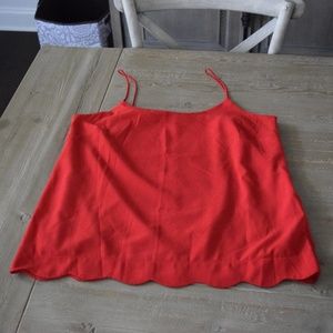 The Limited Scalloped Dressy Cami - Size M - Red